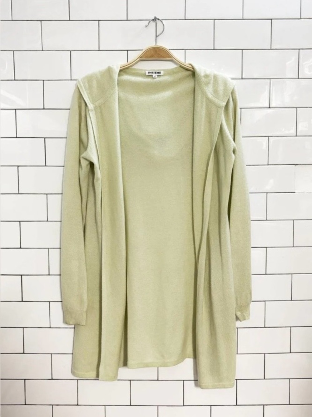 Light Green Merino Wool & Cashmere Hoodiie